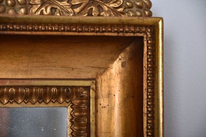 Suède XIXe s, Miroir réflecteur à deux bras...