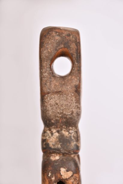 Axe de baratte, Népal, en bois, ornée de...