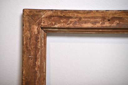 Suisse XIXe s, Cadre en tilleul décor peint...