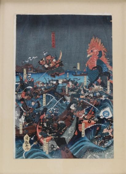 JAPON, Utagawa KUNIYOSHI (1798-1861), Bataille...