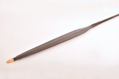 Pagaie Dayak Bornéo, Indonésie, en bois ornée...