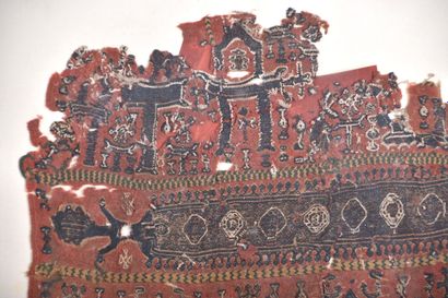 Fragment de tissu copte, bande décorative...