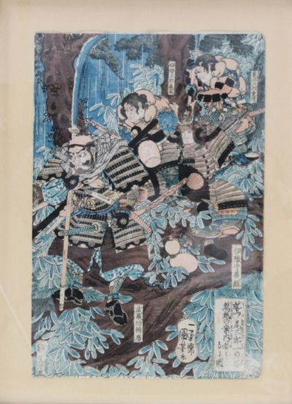 JAPON, Utagawa KUNIYOSHI (1798-1861), Samouraïs,...