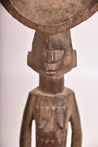 Cuillère Ido, Nigeria, en bois monoxyle constituée...