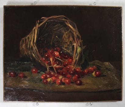 H. GILLET, école française XXe, Les cerises...