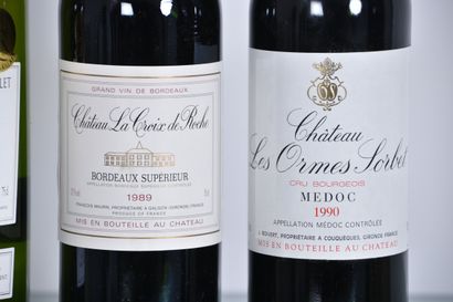 Lot de vins de Bordeaux, 31 bouteilles :...