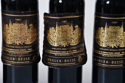 Château PALMER 1981, 3e GCC Margaux, 12 bouteilles,...