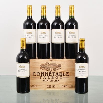 CONNÉTABLE TALBOT 2010, Saint-Julien, 6 bouteilles,...