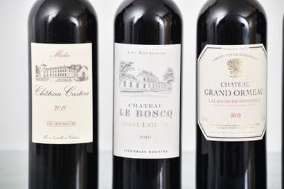 Lot de vins de bordeaux 2010, 30 bouteilles...