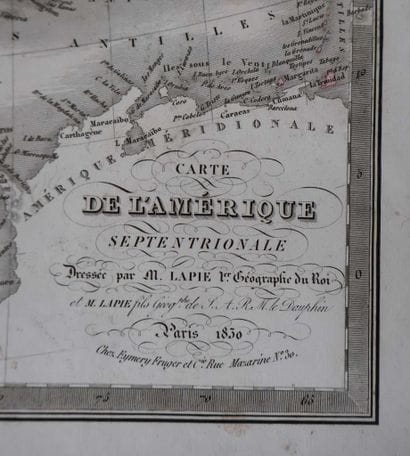 LAPIE (Père et fils). Carte de l’Amérique...