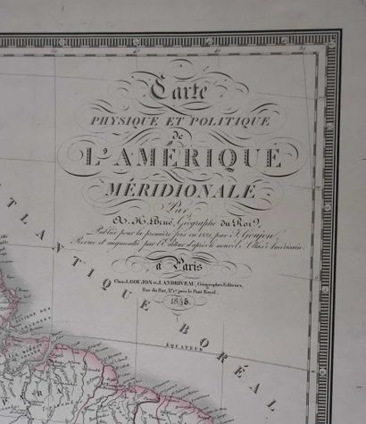 BRUE (Adrien-Hubert). Carte physique et politique...