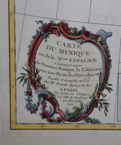 BONNE (Rigobert). Carte du Mexique ou de...
