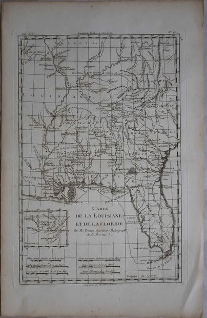 BONNE (Rigobert). Carte de la Louisiane et...