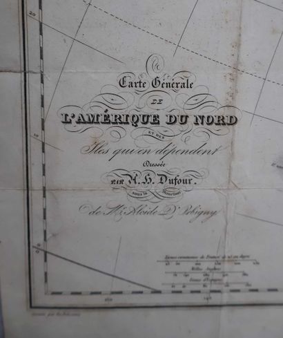 DUFOUR. Carte Générale de l'Amérique du Nord...