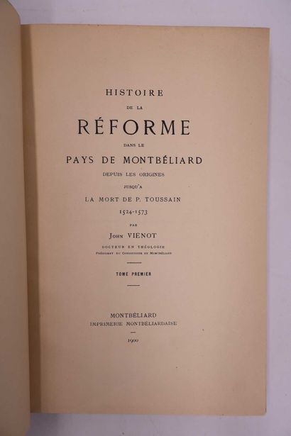 VIENOT (John). Histoire de la Réforme dans...