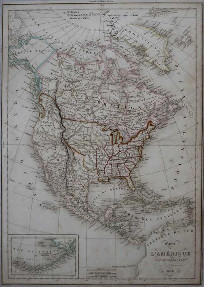DELAMARCHE (Félix). Carte de l’Amérique septentrionale....