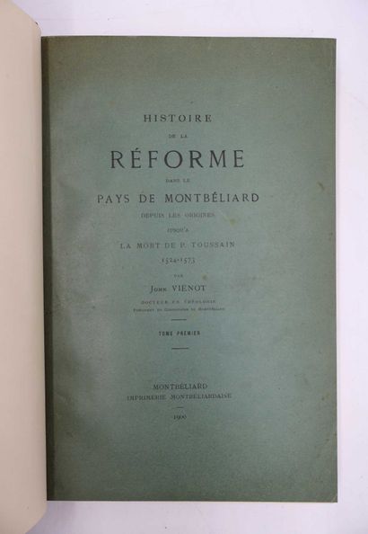 VIENOT (John). Histoire de la Réforme dans...