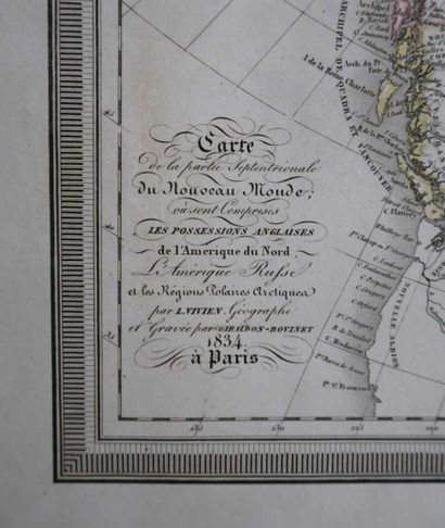 VIVIEN (Louis). Carte de la partie Septentrionale...