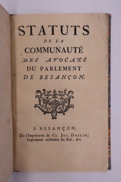 Statuts de la communauté des Avocats du parlement...