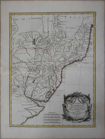 BONNE (Rigobert). Carte du Paraguay et partie...