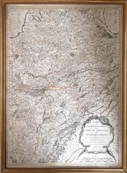 Carte du Comté de Bourgogne Franche-Comté...