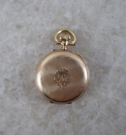 Montre de poche en or 14K (585 ‰), la boîte...
