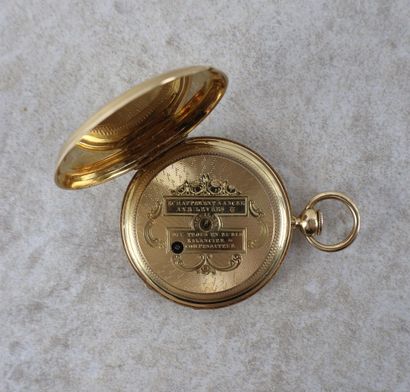 Grande montre de poche en or 18K (750 ‰),...