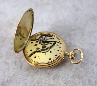 Montre de gousset en or jaune 18K (750 ‰),...