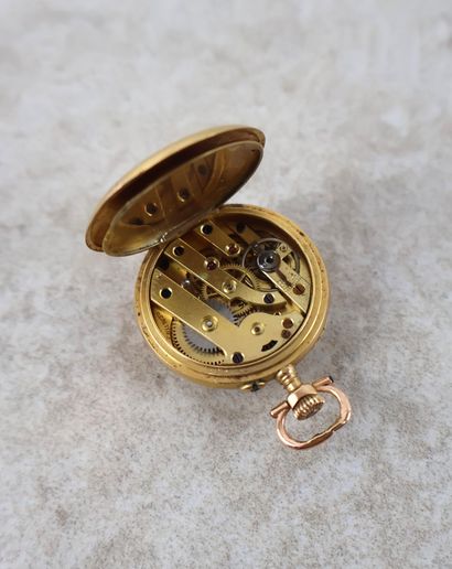 Montre de col en or 18K (750/1000), cadran...
