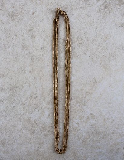 Chaine de montre en or jaune 18k 750/1000,...