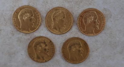 PAS DE LIVE SUR CE LOT
Cinq pièces de 20...