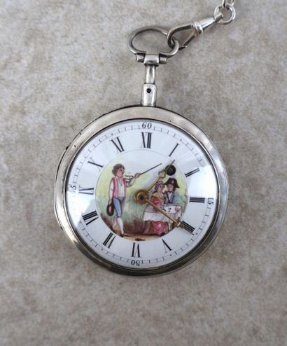 Montre à gousset en argent 800/1000, fin...