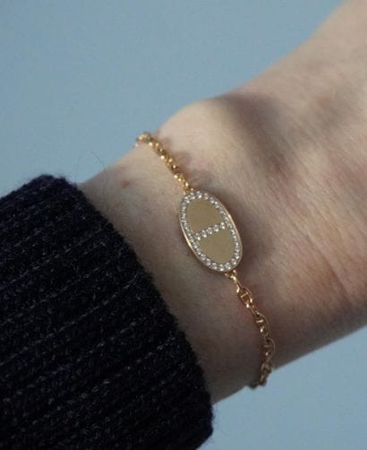 HERMES
Bracelet gourmette Chaîne d'Ancre...