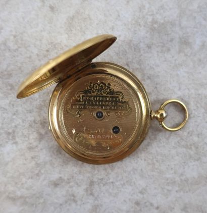 Ensemble de quatre montres à gousset en or...