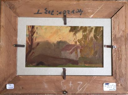 Ecole moderne
Paysage
Huile sur panneau recto...
