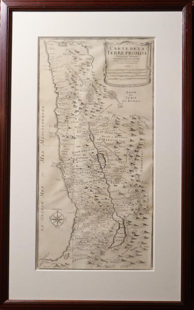 Ensemble de deux gravures : 
Carte de la...