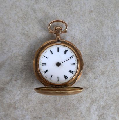 SUISSE - Montre de poche savonnette en or...