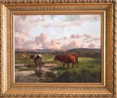 Clément QUINTON (1851-1920)
Vaches au pâturage...
