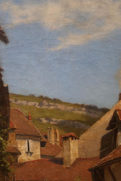 Léon BOUDOT (Besançon, 1851-1930)
Rue animée...