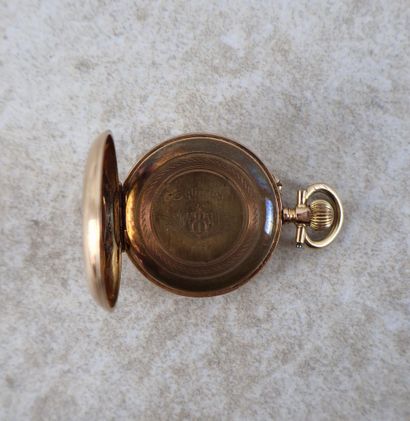 Montre de poche en or 14K (585 ‰), la boîte...