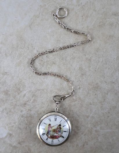 Montre à gousset en argent 800/1000, fin...