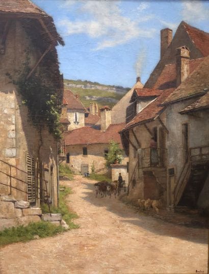 Léon BOUDOT (Besançon, 1851-1930)
Rue animée...