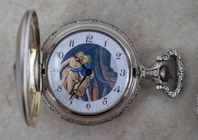 Ensemble de deux montres érotiques, les boîtier...