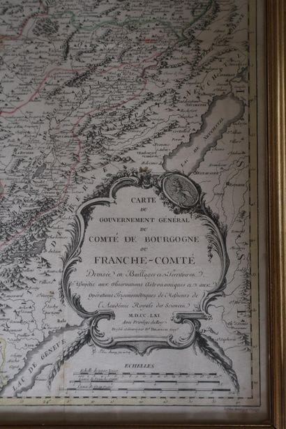 Carte du Comté de Bourgogne Franche-Comté...