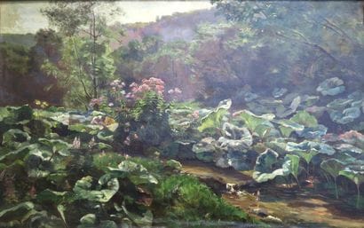 Suiveur d'Emile ISENBART (Besançon, 1846-1921)
Tussilages...