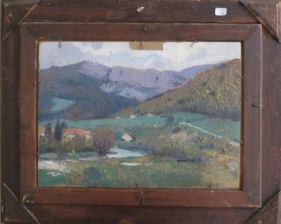André ROZ (1897-1946)
Le lac de Joux et l'église...