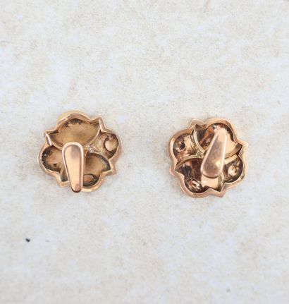 Boutons de manchettes en or jaune 18K 750/1000,...