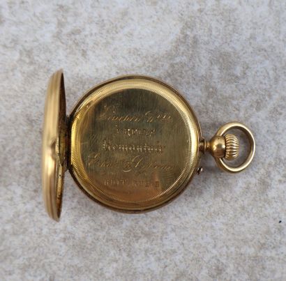 Ensemble de quatre montres à gousset en or...