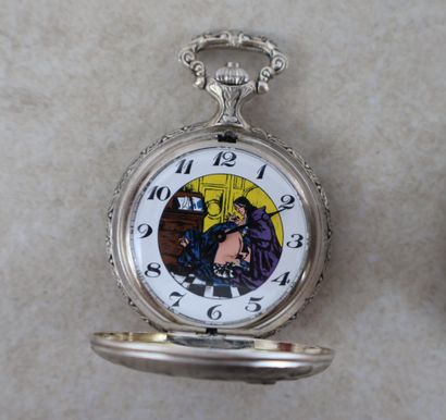 Ensemble de deux montres érotiques, les boîtier...