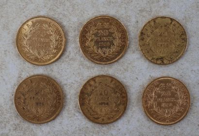 PAS DE LIVE SUR CE LOT
6 pièces 20 francs...